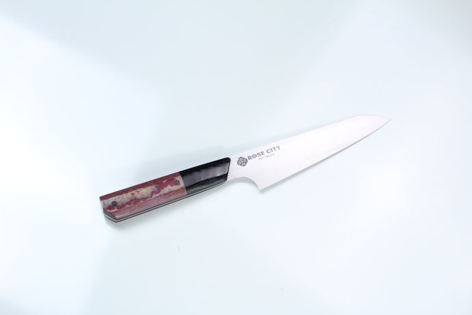 Set of 4 Steak Knives - Mottled Cream and Brown – Rose City Knifeworks