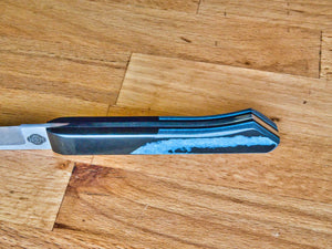 Set of 4 Steak Knives - Mottled Blue & Black
